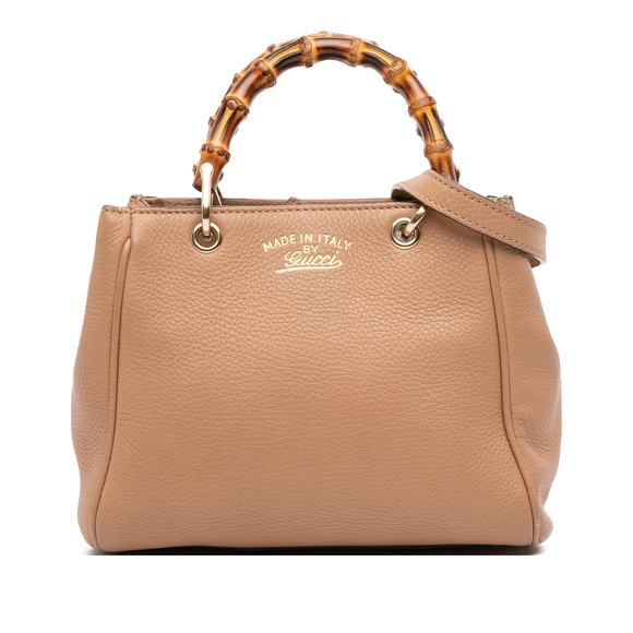 Pre-Loved Gucci Mini Calfskin Bamboo Shopper Satchel - Picture 1 of 11